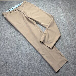 Peter Millar Durham Performance Golf Pants Men 35 x 30* Beige Desert Sand